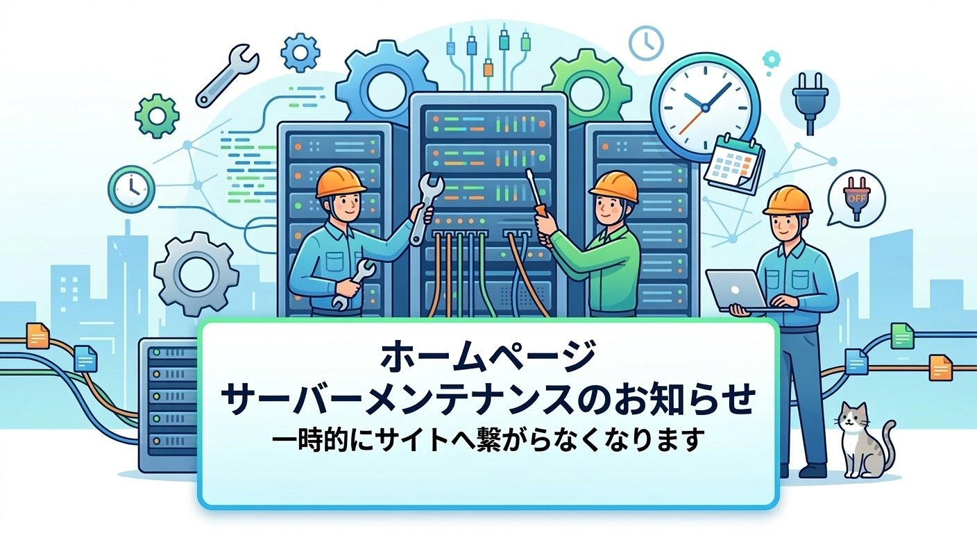 （3/26）サーバーメンテナンスのお知らせ