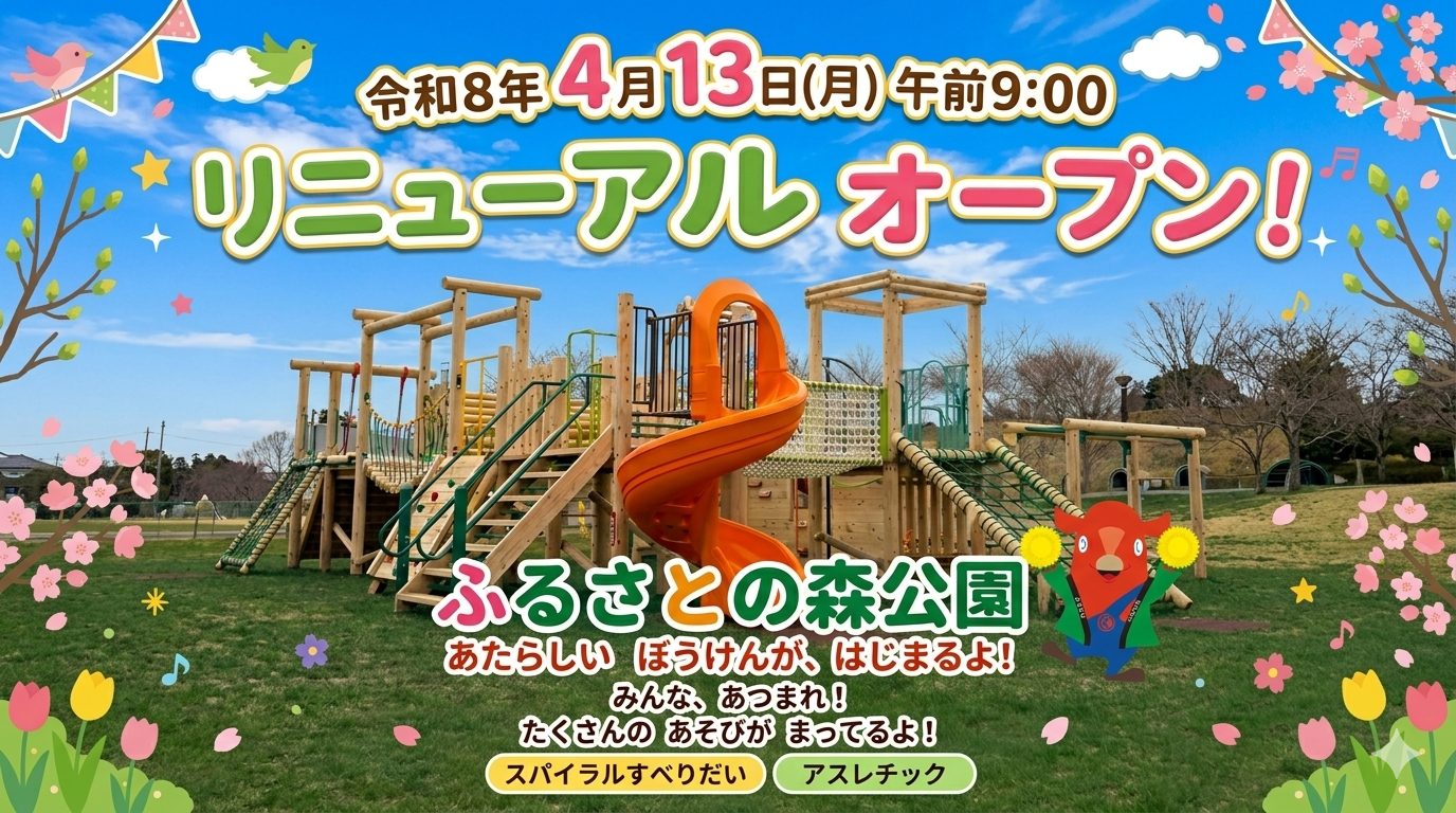 ふるさとの森公園リニューアルオープン！